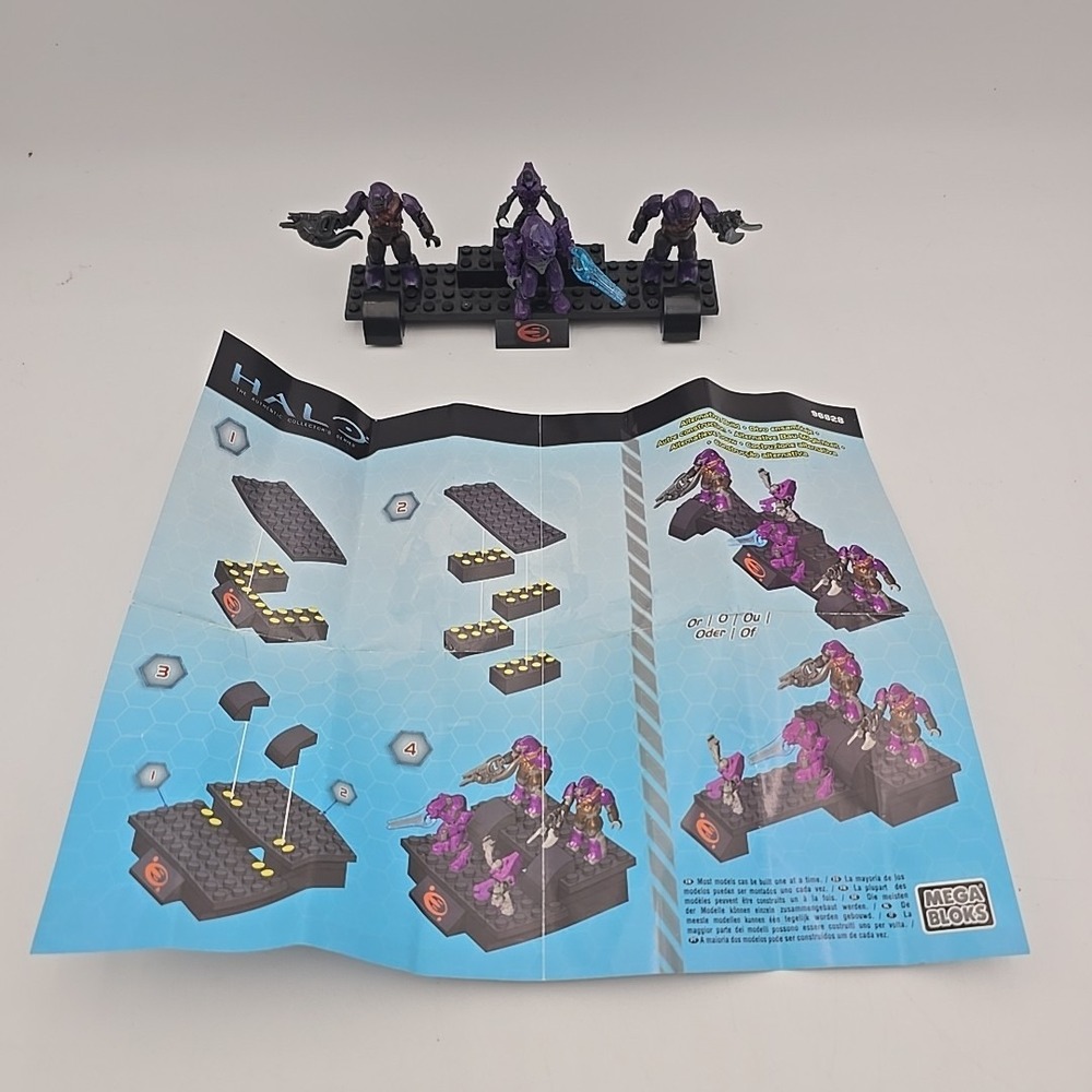 Halo Mega Bloks Covenant Combat Unit #96828 Set Purple Figure As Pictured
